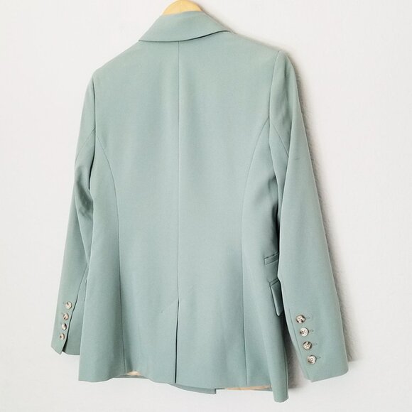 NEW Topshop Kiki Double Breasted Blazer Jacket Size 6 Sage Green Retro Chic $95 - Picture 7 of 16